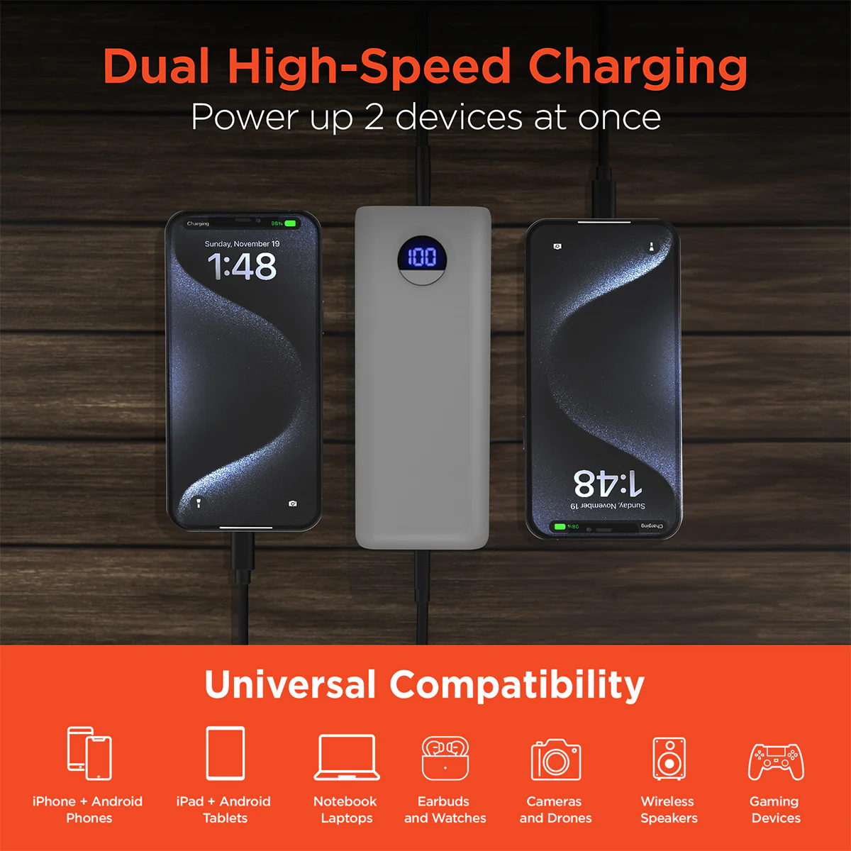 10,000mAh Fast Charge Power Bank with Digital Display - Image 16