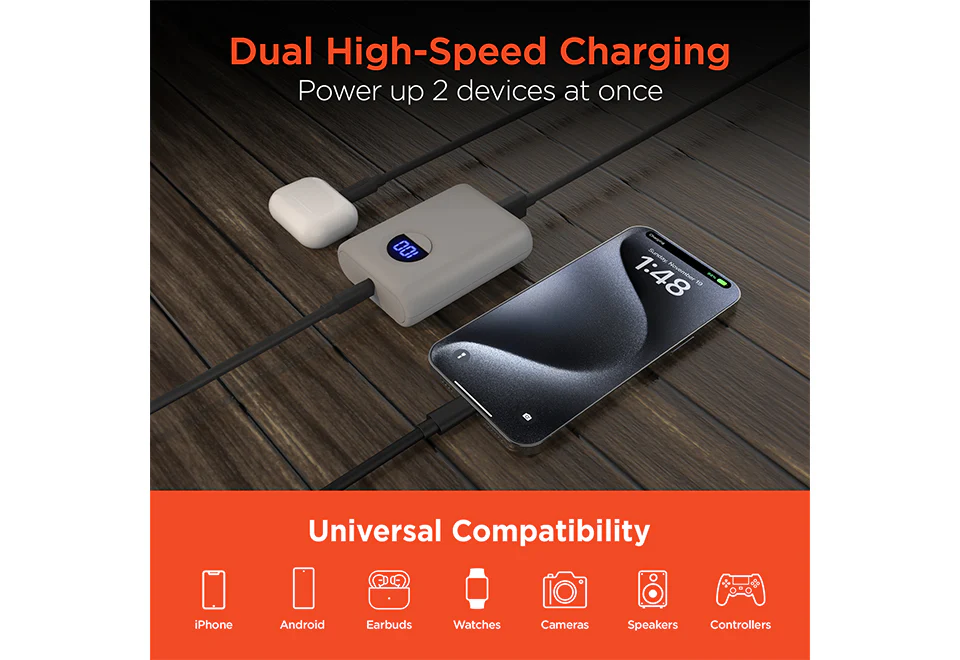 10,000mAh Fast Charge Power Bank with Digital Display - Image 6