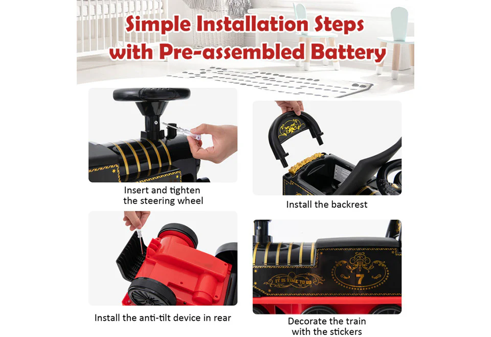 6V Electric Kids Ride-on Train - Image 7