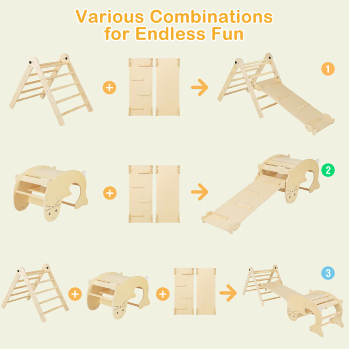 7-in-1 Indoor Climbing Toys with Reversible Ramp - Image 11