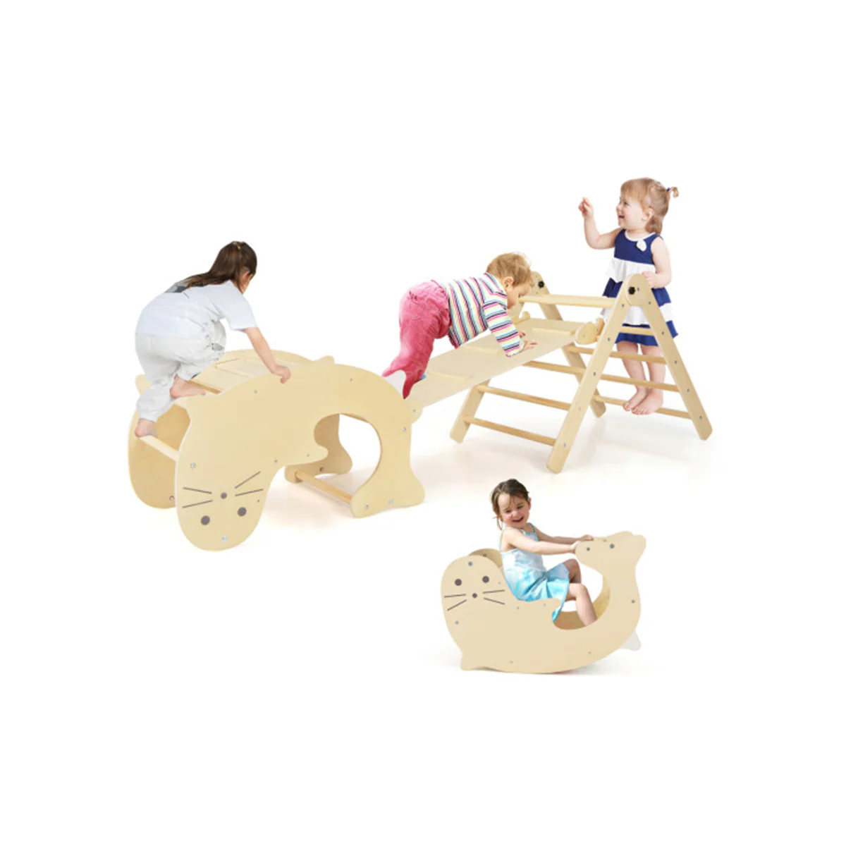 7-in-1 Indoor Climbing Toys with Reversible Ramp - Image 15