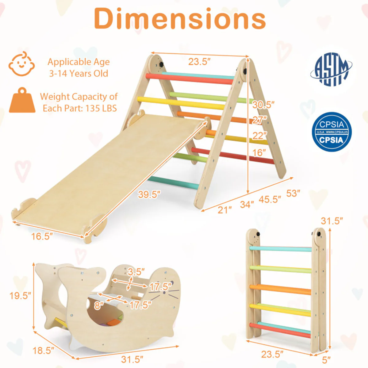 7-in-1 Indoor Climbing Toys with Reversible Ramp - Image 8