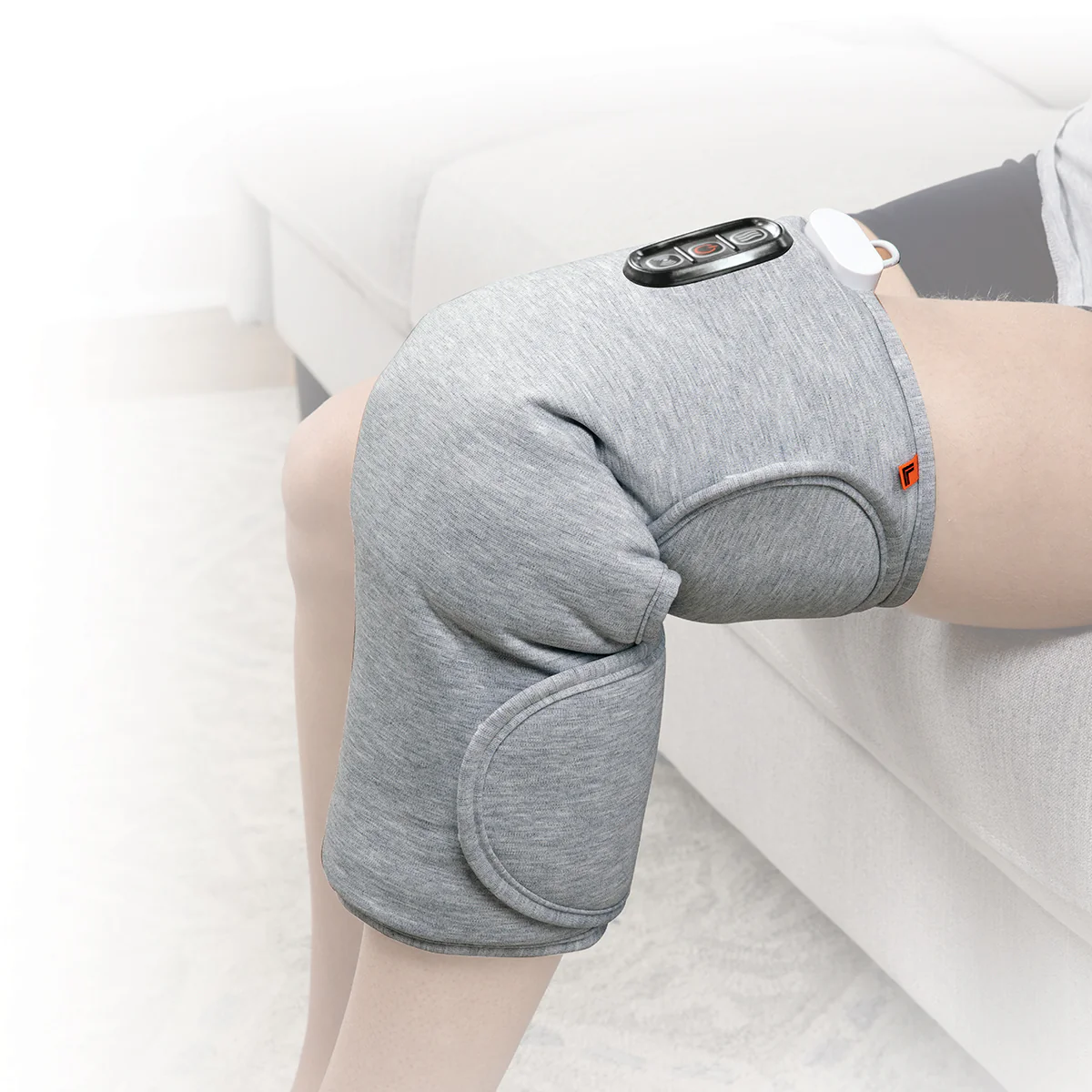 Calming Heat™ Charcoal + Copper Infused Massaging Knee Wrap by Sharper Image - Image 7