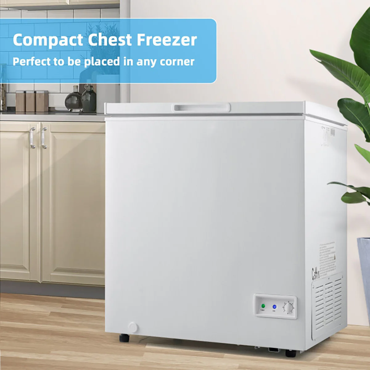 Compact Chest Freezer with Removable Storage Basket - Image 16