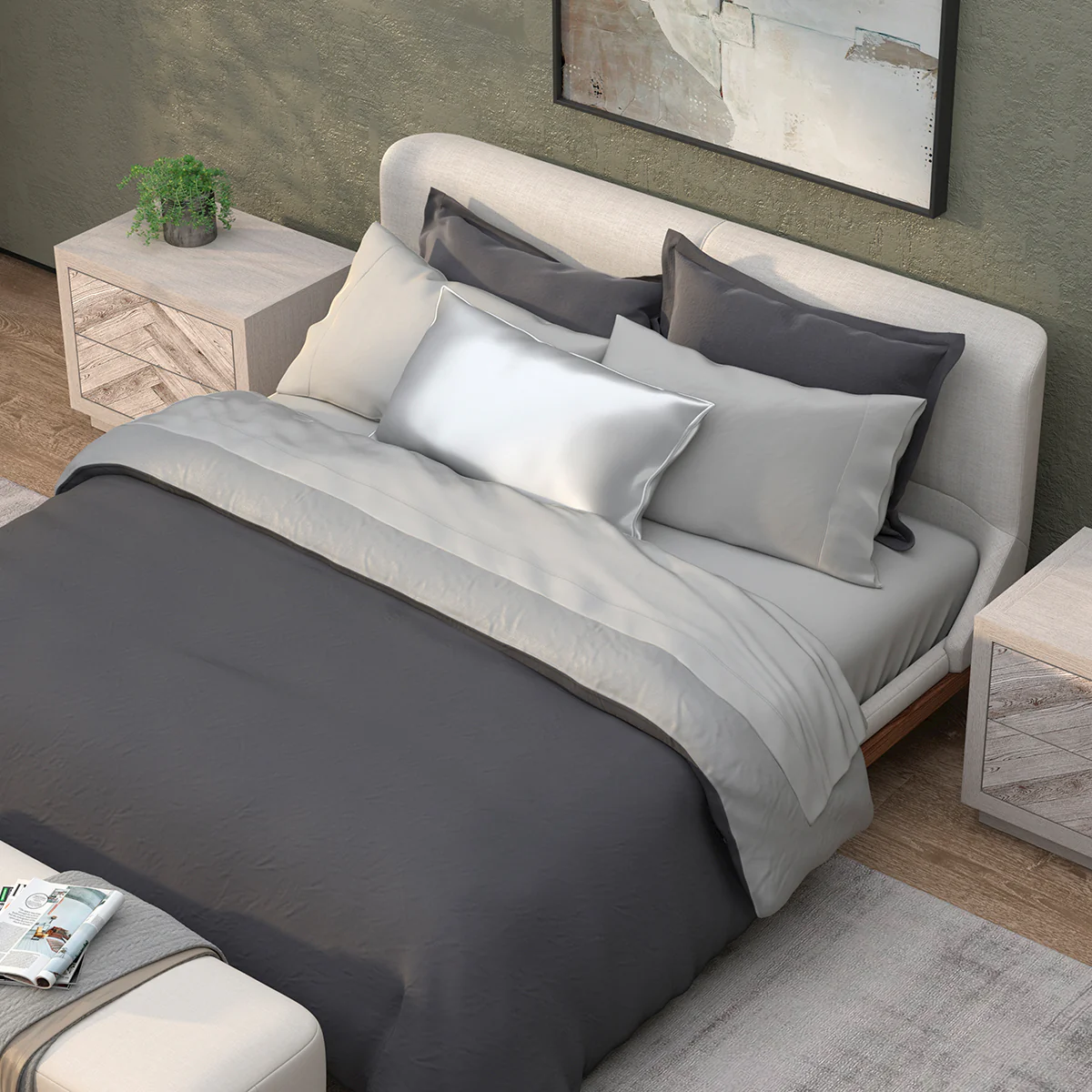 Cooling Reversible TENCEL and Bamboo Duvet Cover - Image 9