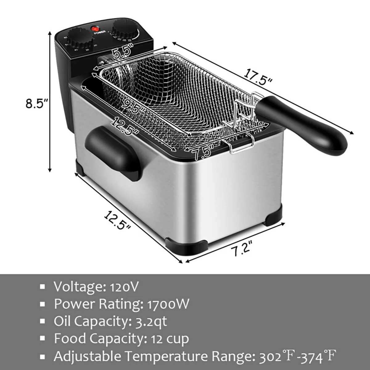 Electric Stainless Steel Deep Fryer - Image 23
