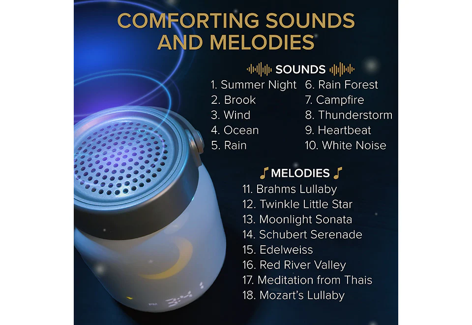 Firefly Sound Machine with Alarm Clock and Bluetooth Speaker - Image 3