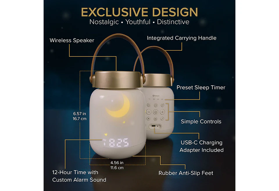 Firefly Sound Machine with Alarm Clock and Bluetooth Speaker - Image 5