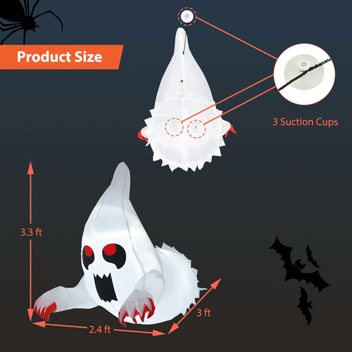Flying Halloween Inflatable with Suction Cups - Image 12