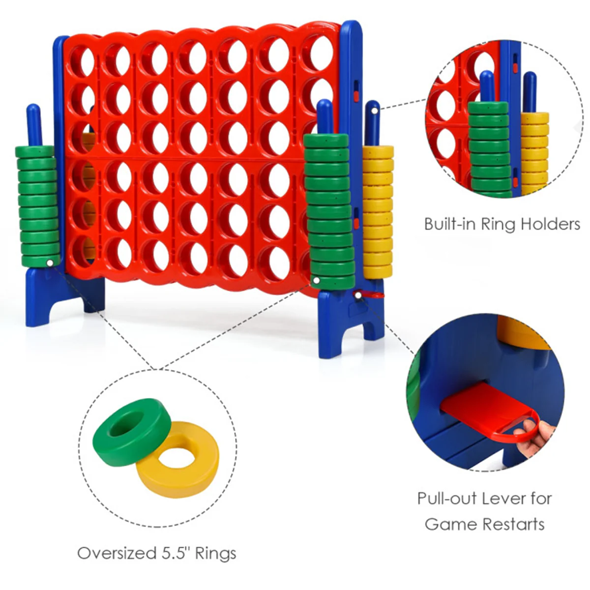 Jumbo 4-to-Score Game Set with 42 Jumbo Rings - Image 11