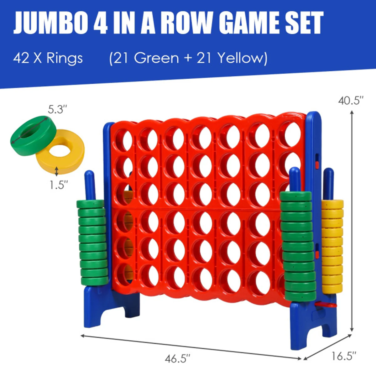 Jumbo 4-to-Score Game Set with 42 Jumbo Rings - Image 12