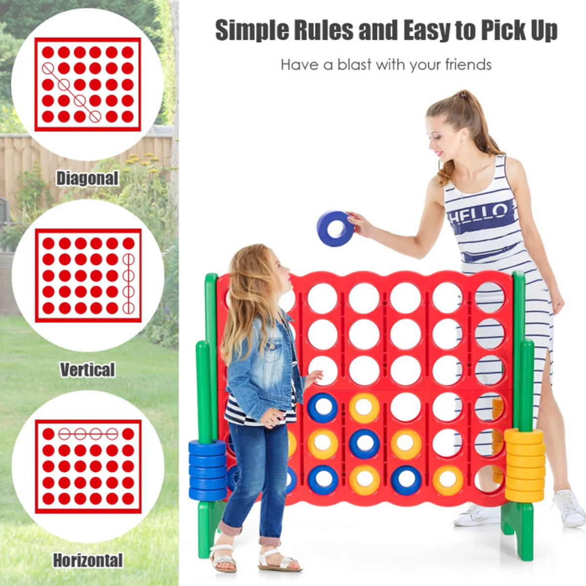 Jumbo 4-to-Score Game Set with 42 Jumbo Rings - Image 15