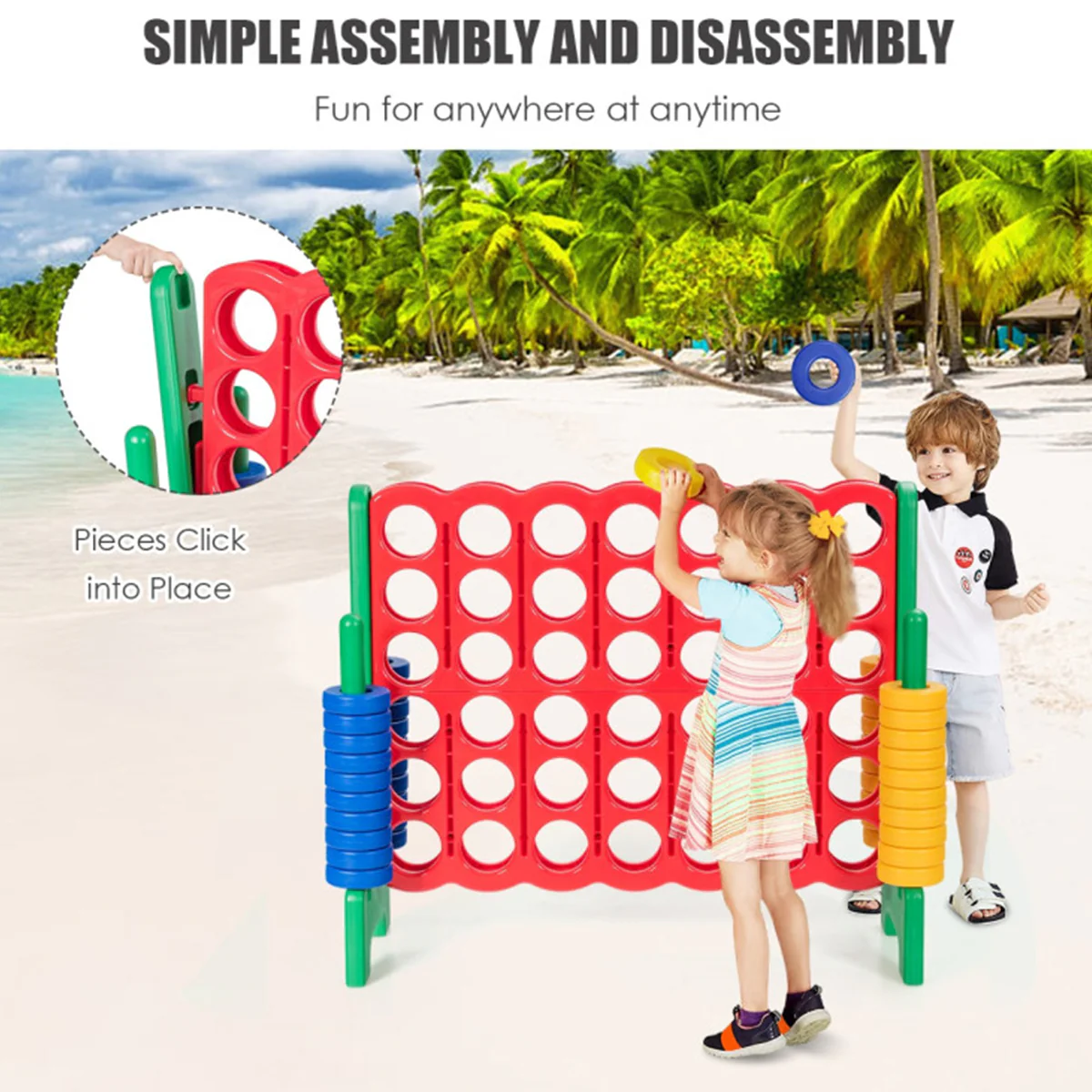 Jumbo 4-to-Score Game Set with 42 Jumbo Rings - Image 16