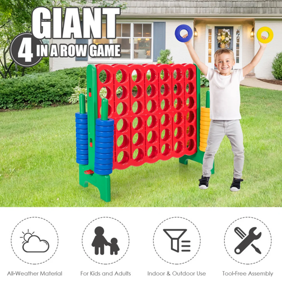 Jumbo 4-to-Score Game Set with 42 Jumbo Rings - Image 17