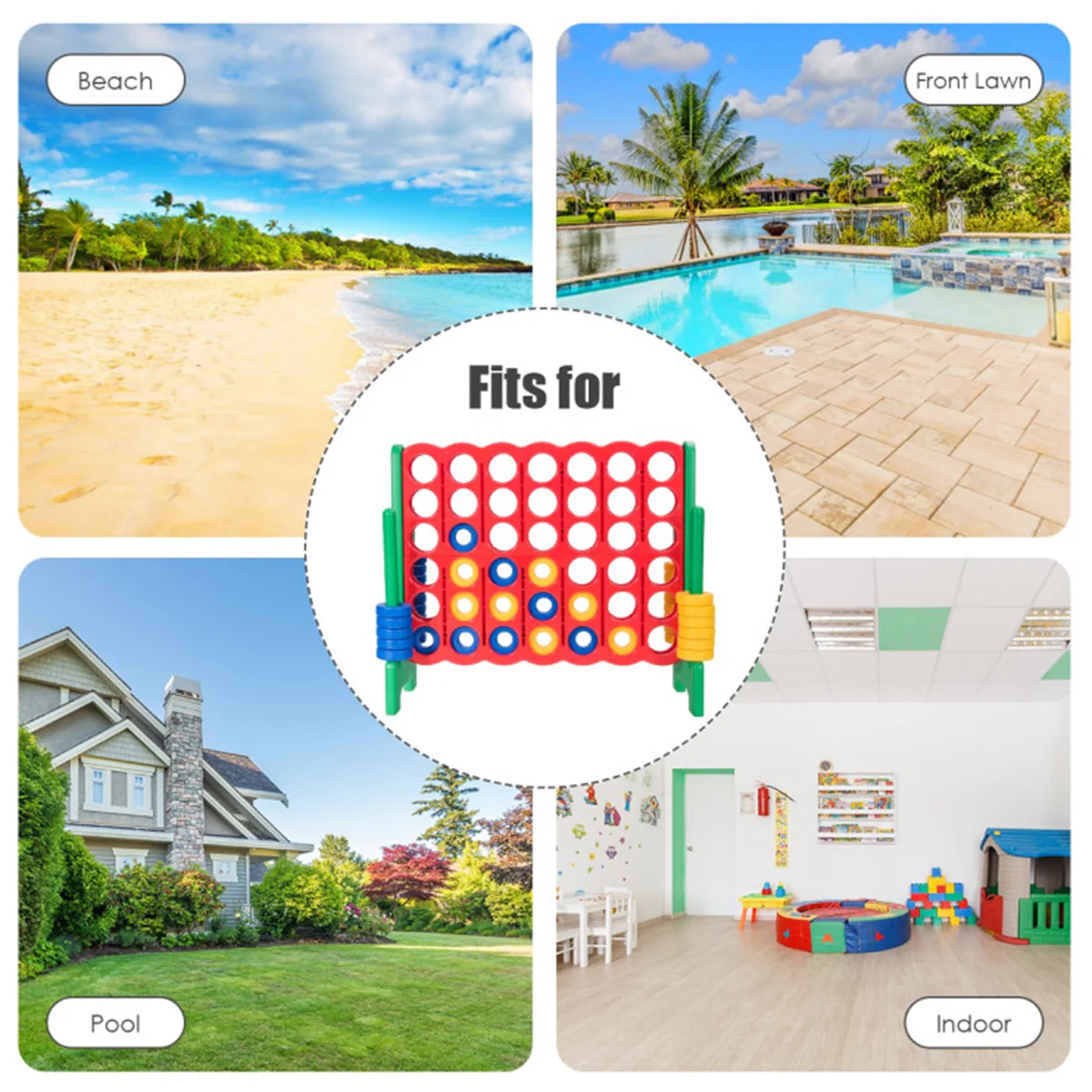 Jumbo 4-to-Score Game Set with 42 Jumbo Rings - Image 18