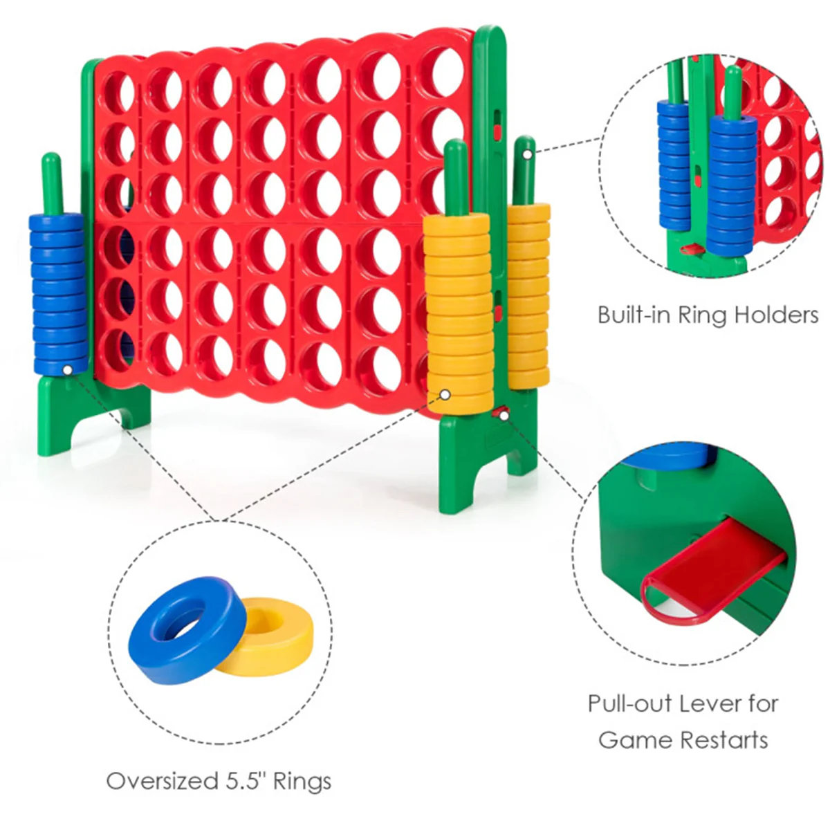 Jumbo 4-to-Score Game Set with 42 Jumbo Rings - Image 20