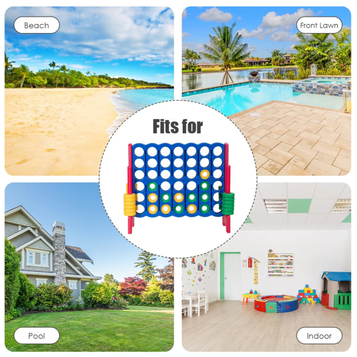 Jumbo 4-to-Score Game Set with 42 Jumbo Rings - Image 28