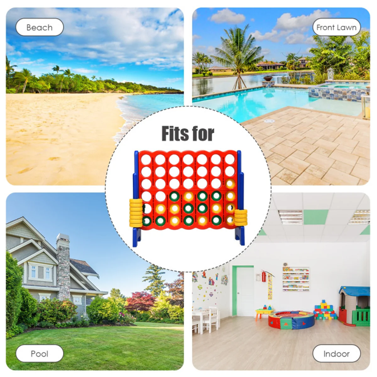 Jumbo 4-to-Score Game Set with 42 Jumbo Rings - Image 3