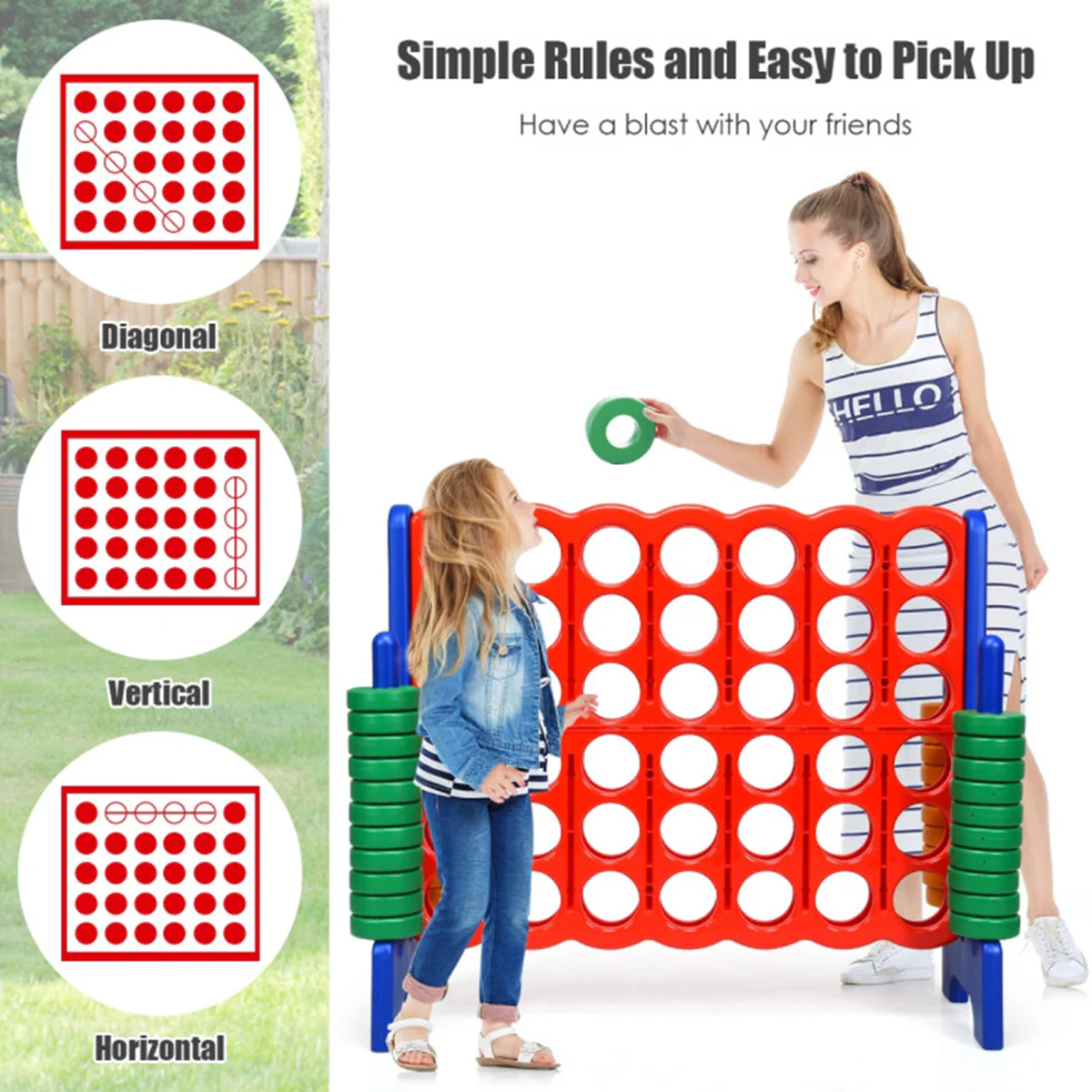 Jumbo 4-to-Score Game Set with 42 Jumbo Rings - Image 4