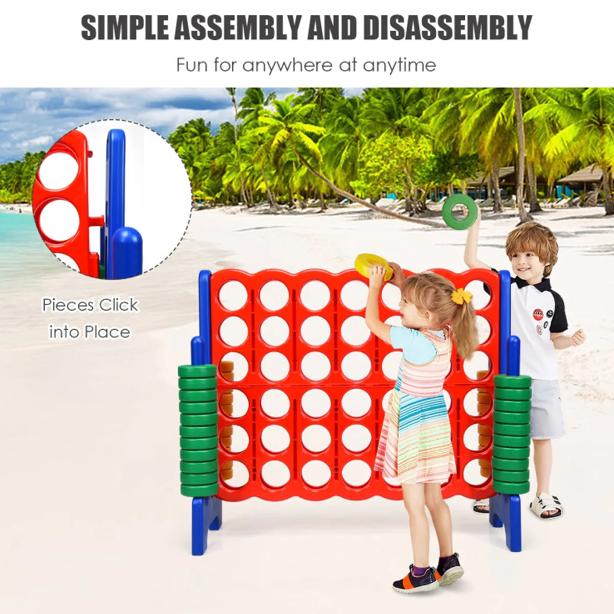 Jumbo 4-to-Score Game Set with 42 Jumbo Rings - Image 7