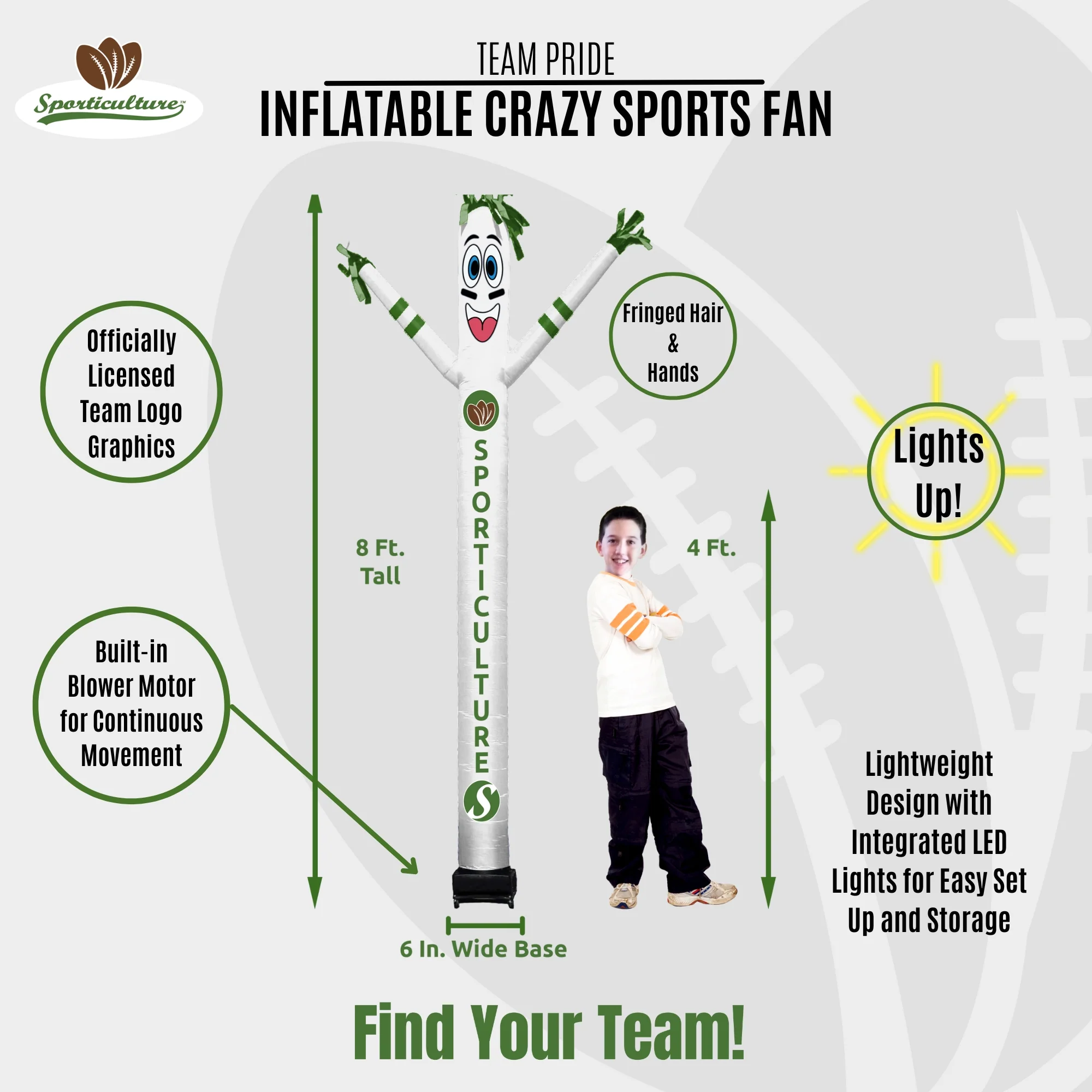 NFL Inflatable Crazy Sports Fan - Image 4