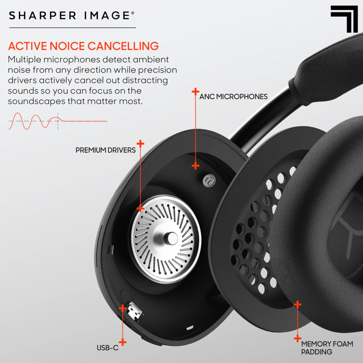 SoundHaven® Sport Wireless Headphones by Sharper Image - Image 3