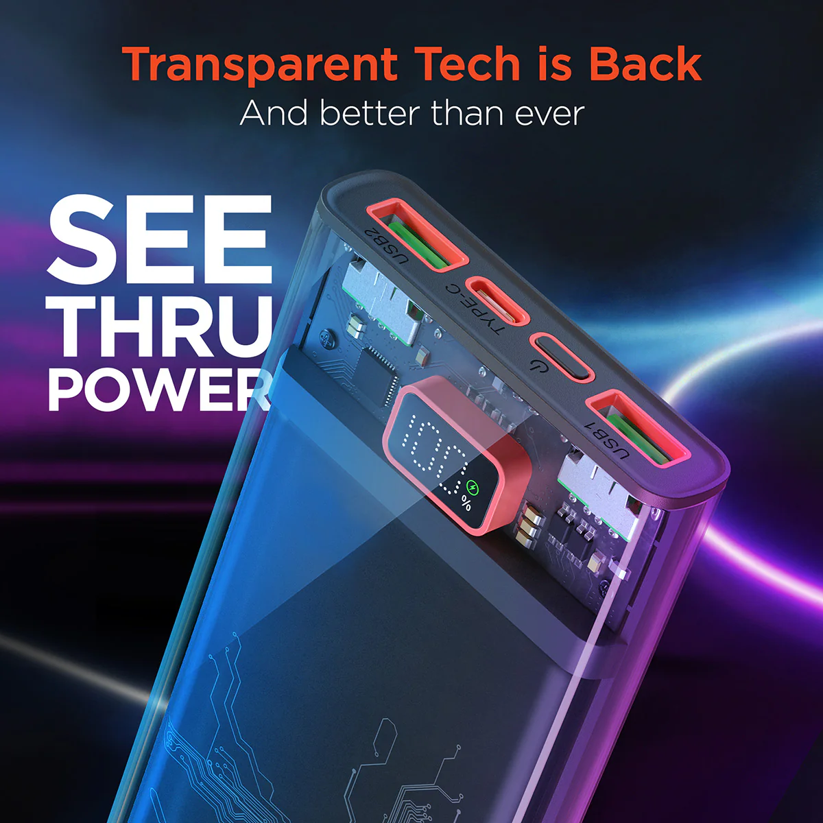 Transparent Fast Charge Power Bank - Image 4